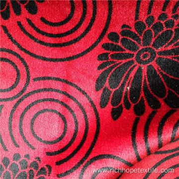 Printed Velvet African Curtain Fabric Polyester